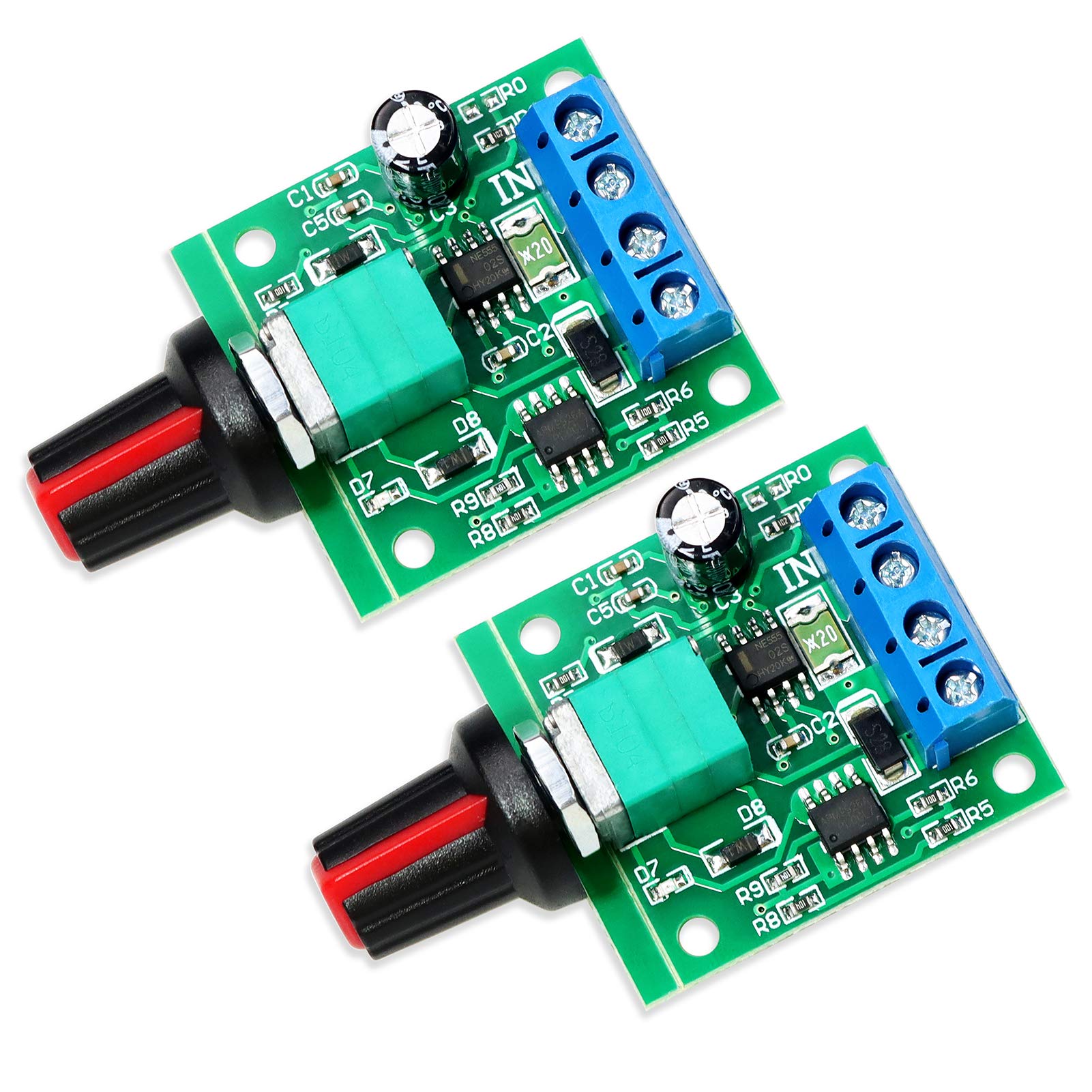 WayinTop 2Stücke PWM Motor Drehzahlsteller DC 1,8V 3V 5V 6V 12V 2A 1803BK Einstellbarer Geschwindigkeitsregler Niederspannungs Steuerungsmodul Kontroller mit Knopf WayinTop 2Stücke PWM Motor Drehzahlsteller DC 1,8V 3V 5V 6V 12V 2A 1803BK Einstellbarer Geschwindigkeitsregler Niederspannungs Steuerungsmodul Kontroller mit Knopf von WayinTop