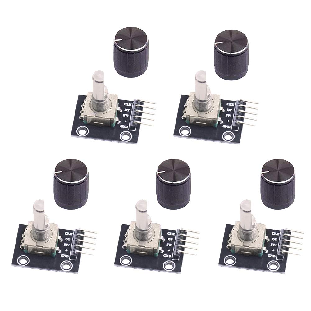 WayinTop 5 Stück Rotary Encoder Modul KY-040 360 Grad Drehgeber Drehwinkelgeber mit Druckknopf WayinTop 5 Stück Rotary Encoder Modul KY-040 360 Grad Drehgeber Drehwinkelgeber mit Druckknopf von WayinTop