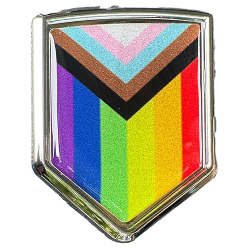 3D-Dreidimensionalregenbogenflaggenauto-Aufkleber, Regenbogenflaggenaufkleber, Außenauto-Abzeichen, starker Metallbau, einfache Anwendung, 1 Stück, Stoßfänger-Motorrad-LKW-Fensteranzeige von Wcybym