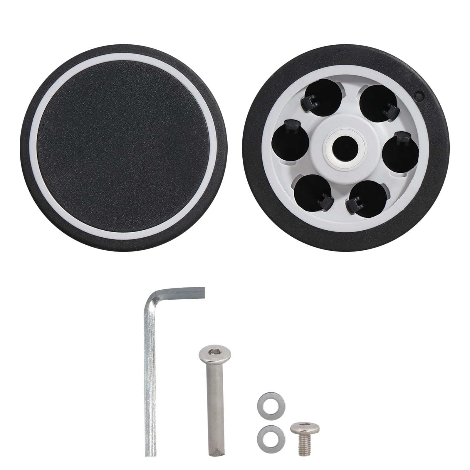 Wdbild Kofferanhänger, 1PC Praktische PVC-Gepäckräder Ersatz Leise Kofferrollen für Reisekoffer Trolley-Räder Wdbild Kofferanhänger, 1PC Praktische PVC-Gepäckräder Ersatz Leise Kofferrollen für Reisekoffer Trolley-Räder von Wdbild