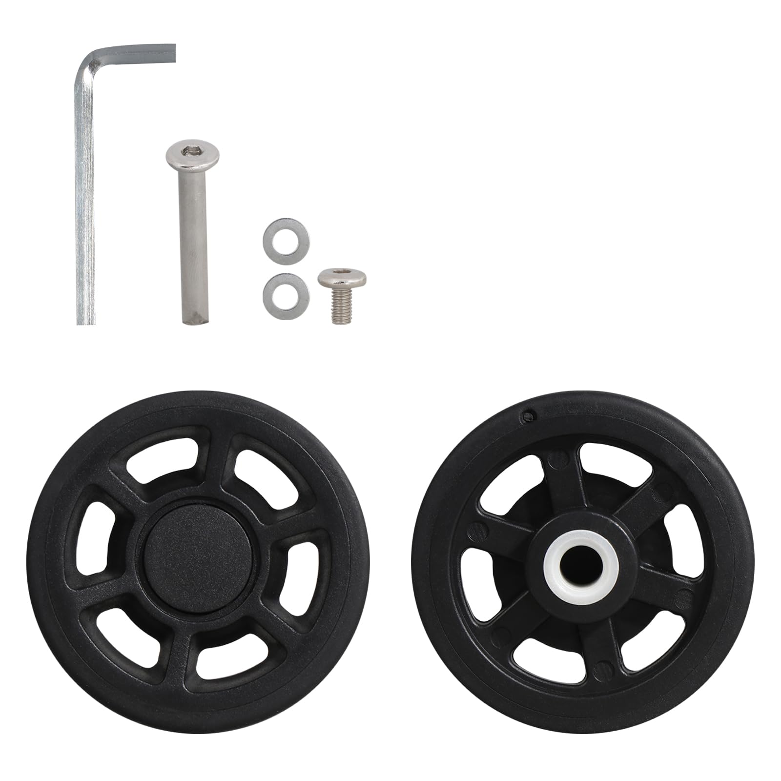 Wdbild Kofferanhänger, 1PC Praktische PVC-Gepäckräder Ersatz Leise Kofferrollen für Reisekoffer Trolley-Räder Wdbild Kofferanhänger, 1PC Praktische PVC-Gepäckräder Ersatz Leise Kofferrollen für Reisekoffer Trolley-Räder von Wdbild