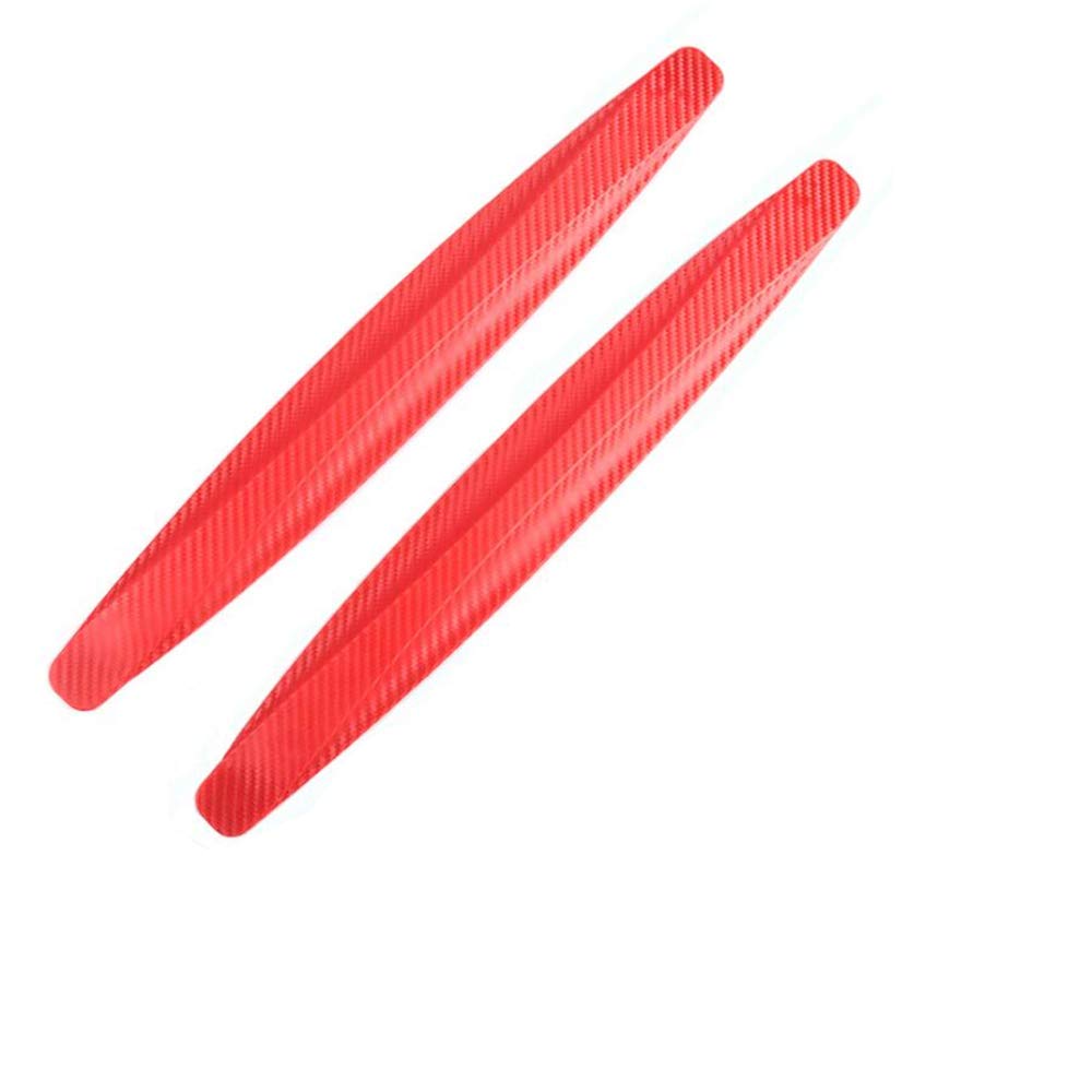 Packung mit 2, WeFoonLo Universal Rubber Antikollision Car Ecke Stoßschutz Protector Anti-Scratch Streifen Aufkleber (Rot) von WeFoonLo