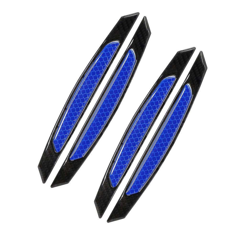 WeFoonLo 4 Stück Carbon Fiber Türschutz Aufkleber für Auto SUV Pickup LKW (Blau) von WeFoonLo