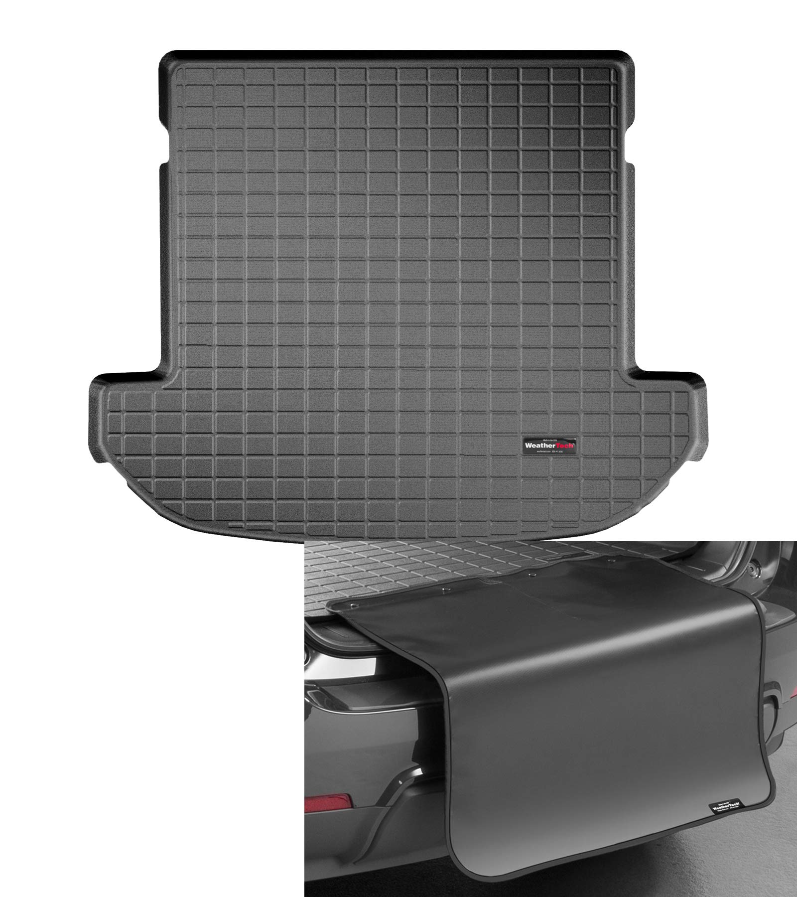 Kofferraumwanne +Stoßstangenschutz passend für Kia Sorento 3.Gen 7-Sitzer 2015-19 Schwarz Weathertech CargoLiner von WeatherTech
