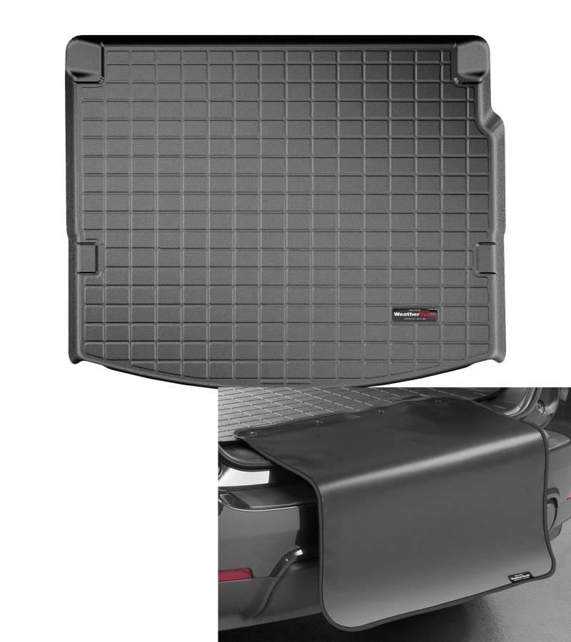 Kofferraumwanne +Stoßstangenschutz passend für Renault Megane 3.Gen Wagon 2008-16 Schwarz Weathertech CargoLiner von WeatherTech