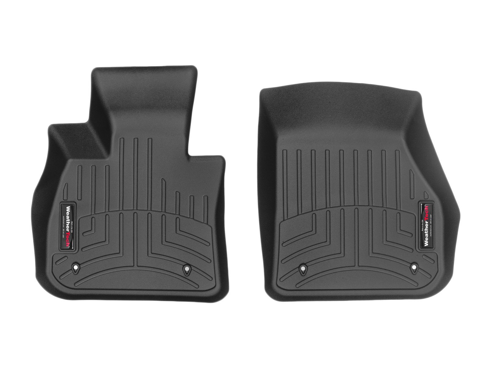 Passgenaue Fußmatten gummimatten passend für: BMW X1 F48 S-Drive 2015-19|Schwarz|1. Reihe Weathertech FloorLiner von WeatherTech