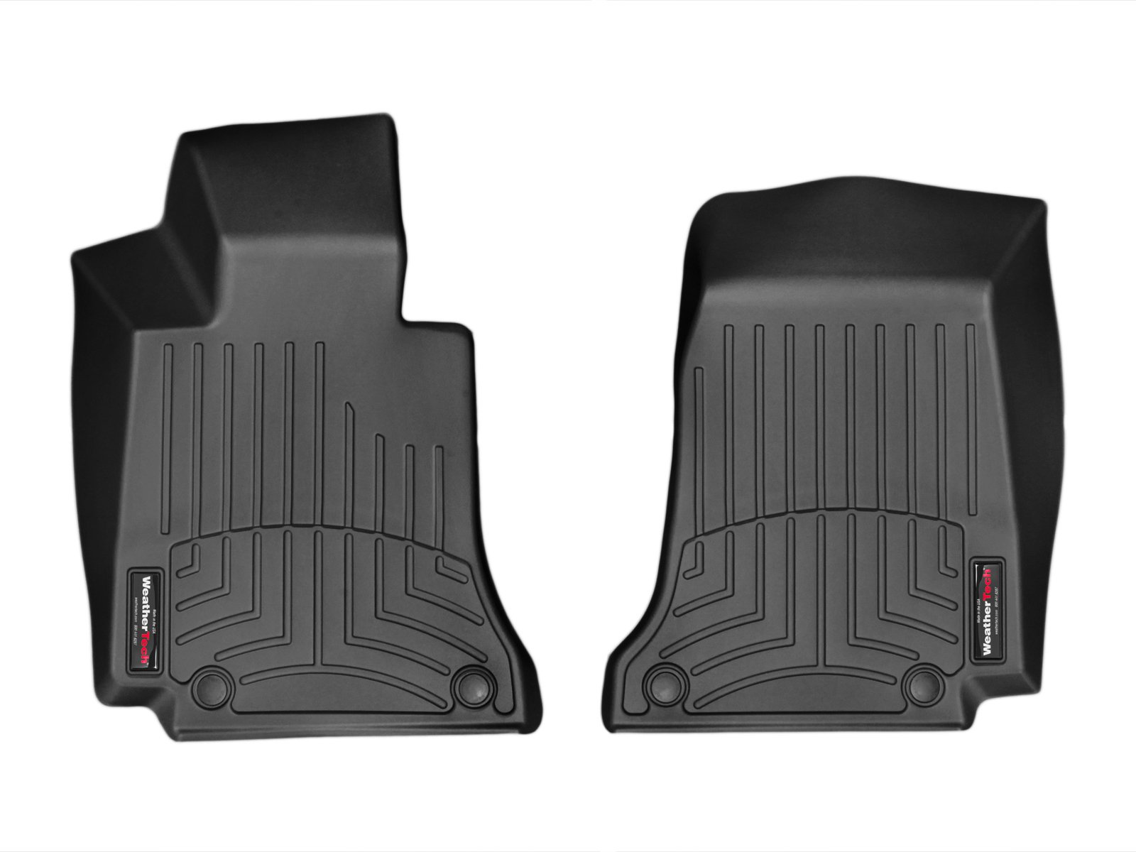 Passgenaue Fußmatten gummimatten passend für: Mercedes-Benz C Berlina W205 / Wagon S205 Autom. 2014-19|Schwarz|1. Reihe Weathertech FloorLiner von WeatherTech