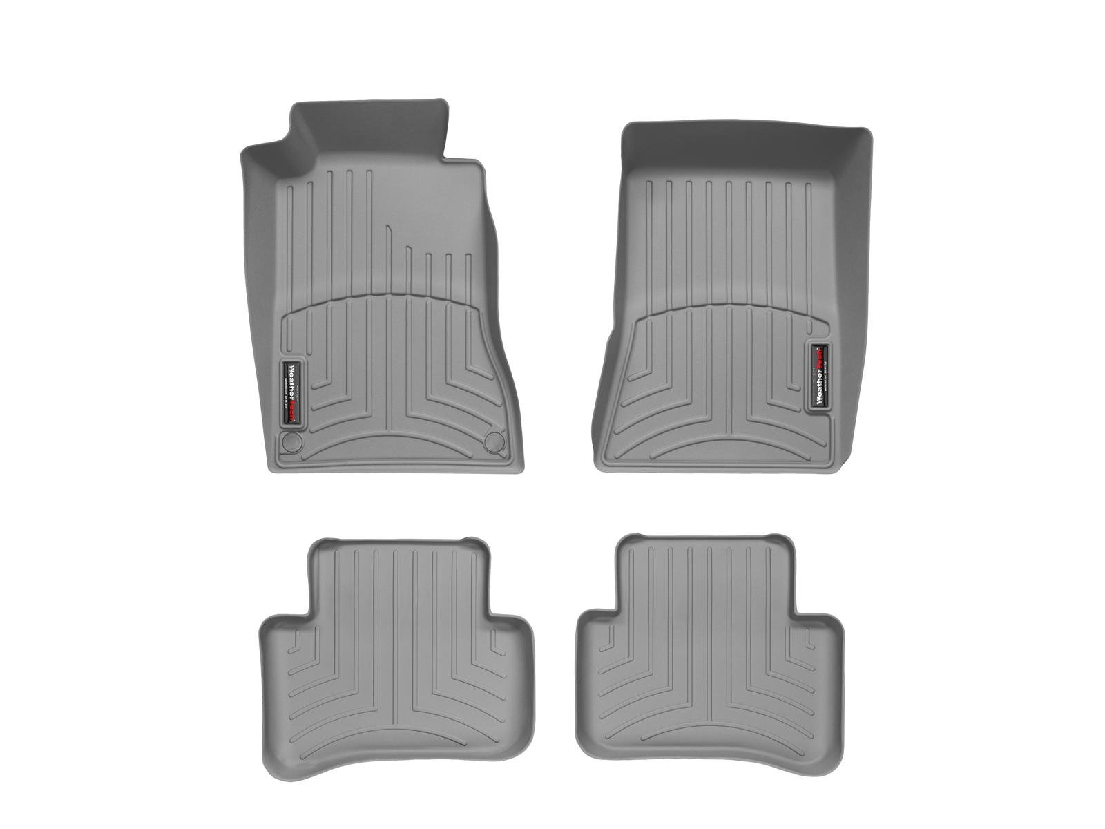 Passgenaue Fußmatten gummimatten passend für: Mercedes-Benz C Hinterrad Automatik 2001-07|Grau|1. und 2. Reihe Weathertech FloorLiner von WeatherTech