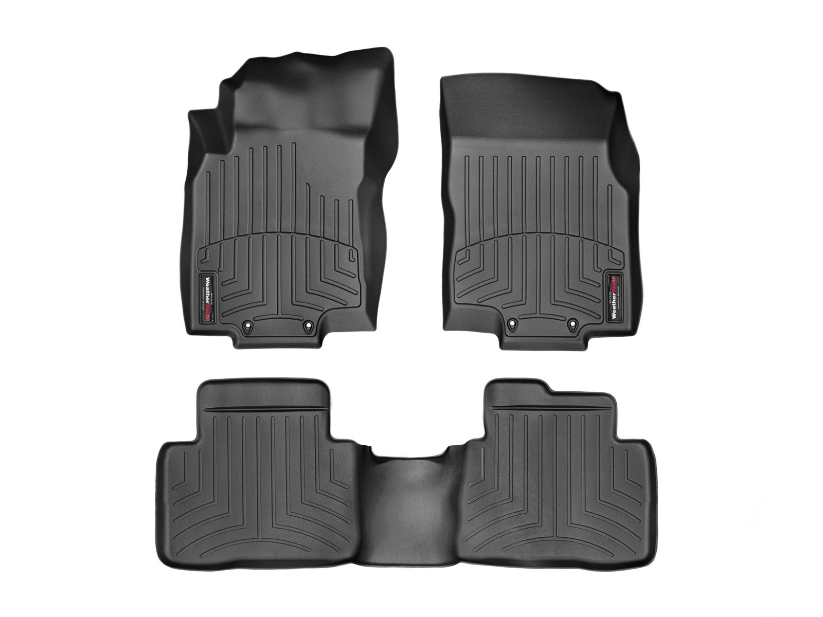 Passgenaue Fußmatten gummimatten passend für: Nissan X-Trail T32 3.Gen 2014-19|Schwarz|1. und 2. Reihe Weathertech FloorLiner von WeatherTech