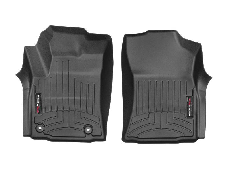 Passgenaue Fußmatten gummimatten passend für: Toyota Hilux 8.Gen Doppelkabine 2016-19|Schwarz|1. Reihe Weathertech FloorLiner von WeatherTech
