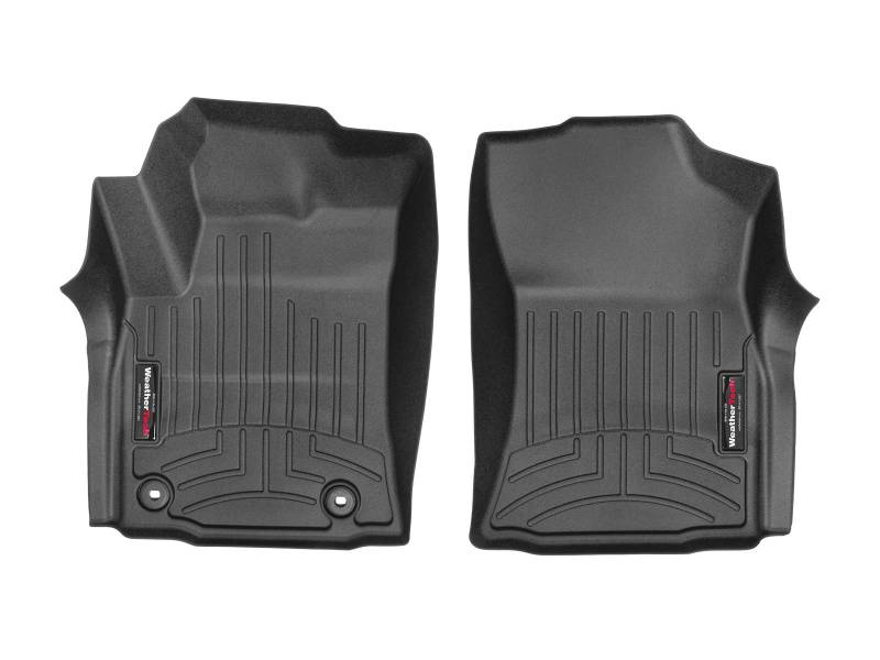 Passgenaue Fußmatten gummimatten passend für: Toyota Hilux 8.Gen Doppelkabine 2016-19|Schwarz|1. Reihe Weathertech FloorLiner von WeatherTech