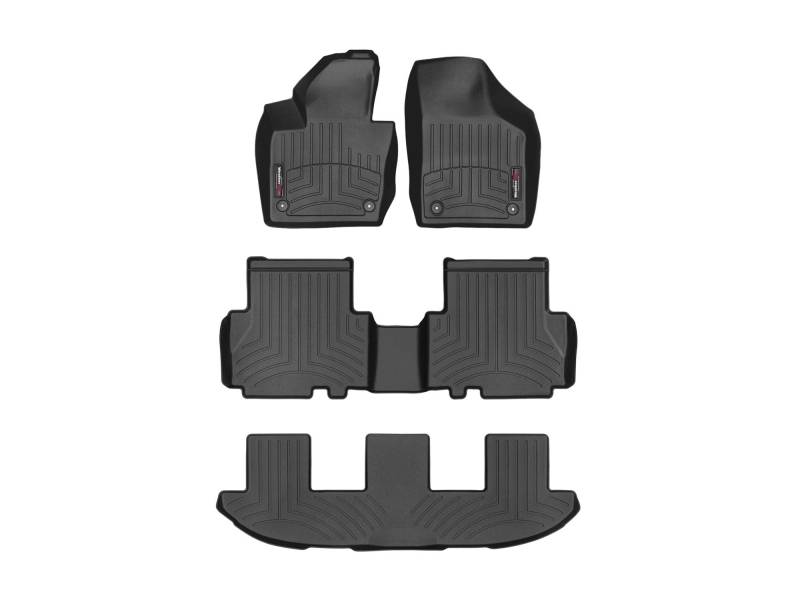 Passgenaue Fußmatten gummimatten passend für: Volkswagen Sharan 7N 2010-19|Schwarz|1., 2. und 3. Reihe Weathertech FloorLiner von WeatherTech