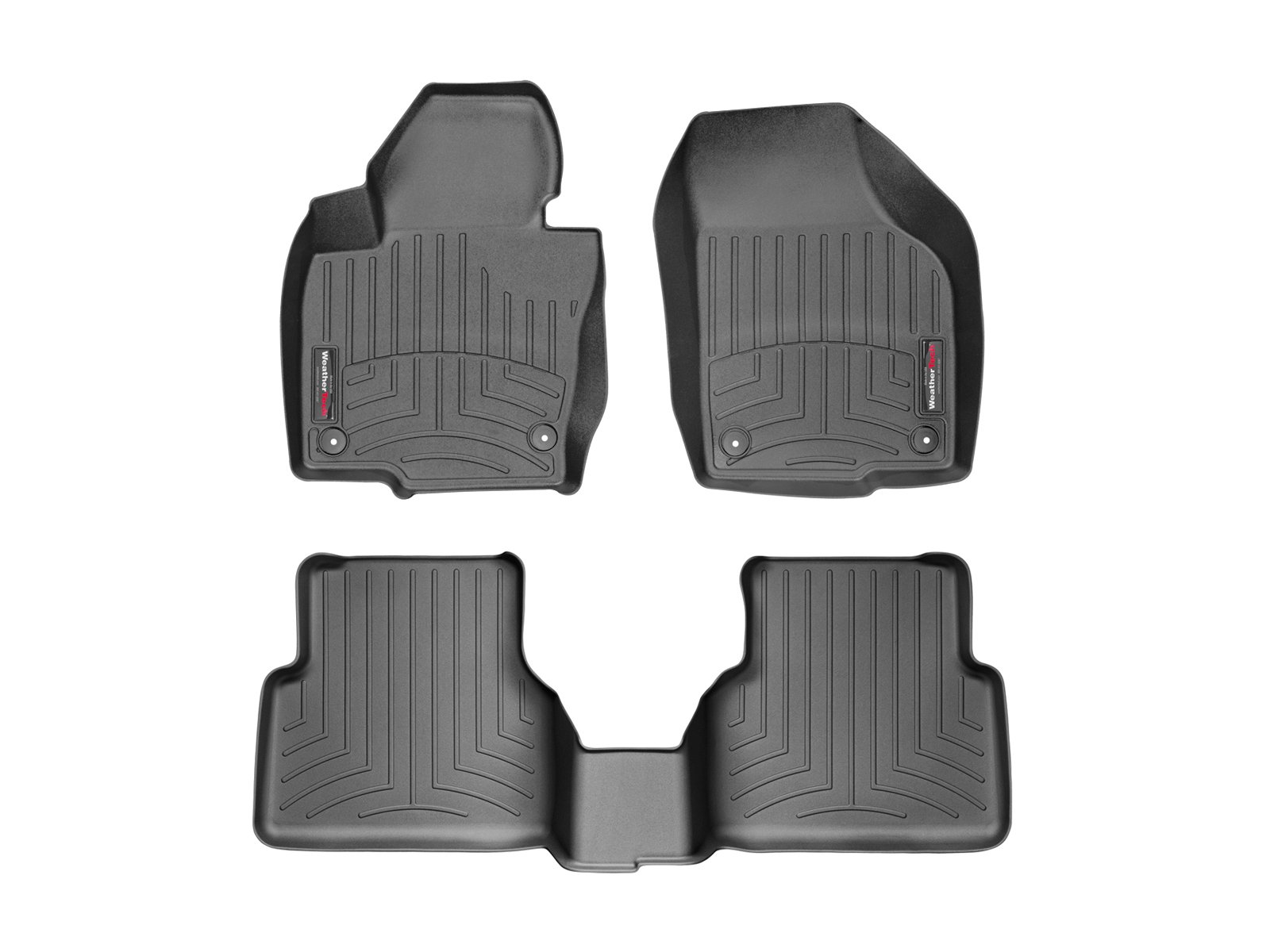 Passgenaue Fußmatten gummimatten passend für: Volkswagen Tiguan 2008-16|Schwarz|1. und 2. Reihe Weathertech FloorLiner von WeatherTech