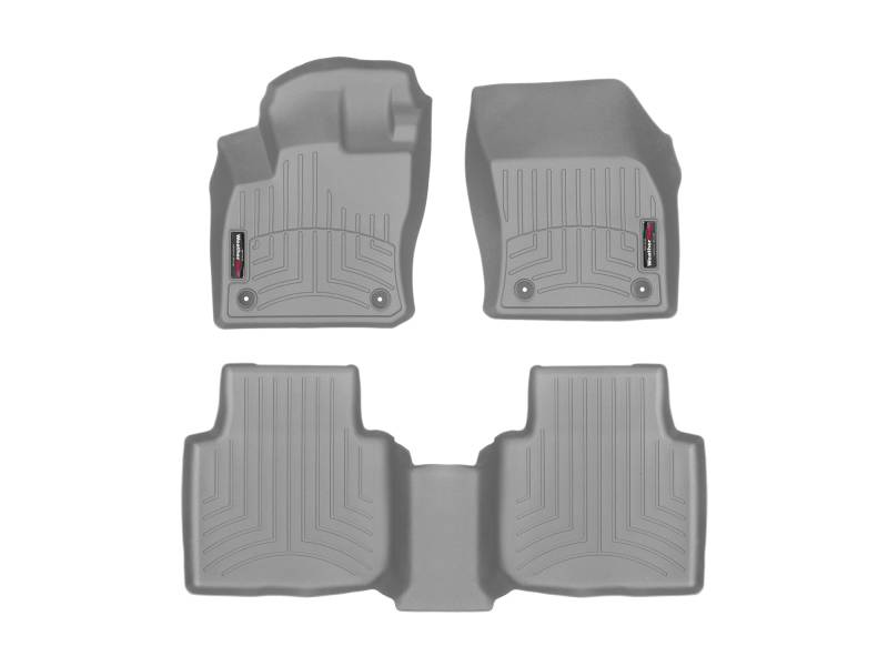 Passgenaue Fußmatten gummimatten passend für: Volkswagen Tiguan Allspace 2017-19|Grau|1. und 2. Reihe Weathertech FloorLiner von WeatherTech