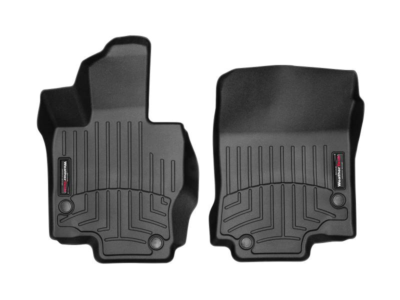 WeatherTech Passgenaue Auto Fußmatten Kompatibel mit Mercedes-Benz GLS X167 / 6 Sitzer (Notizen) 2019-23 | Schwarz|1. Reihe von WeatherTech