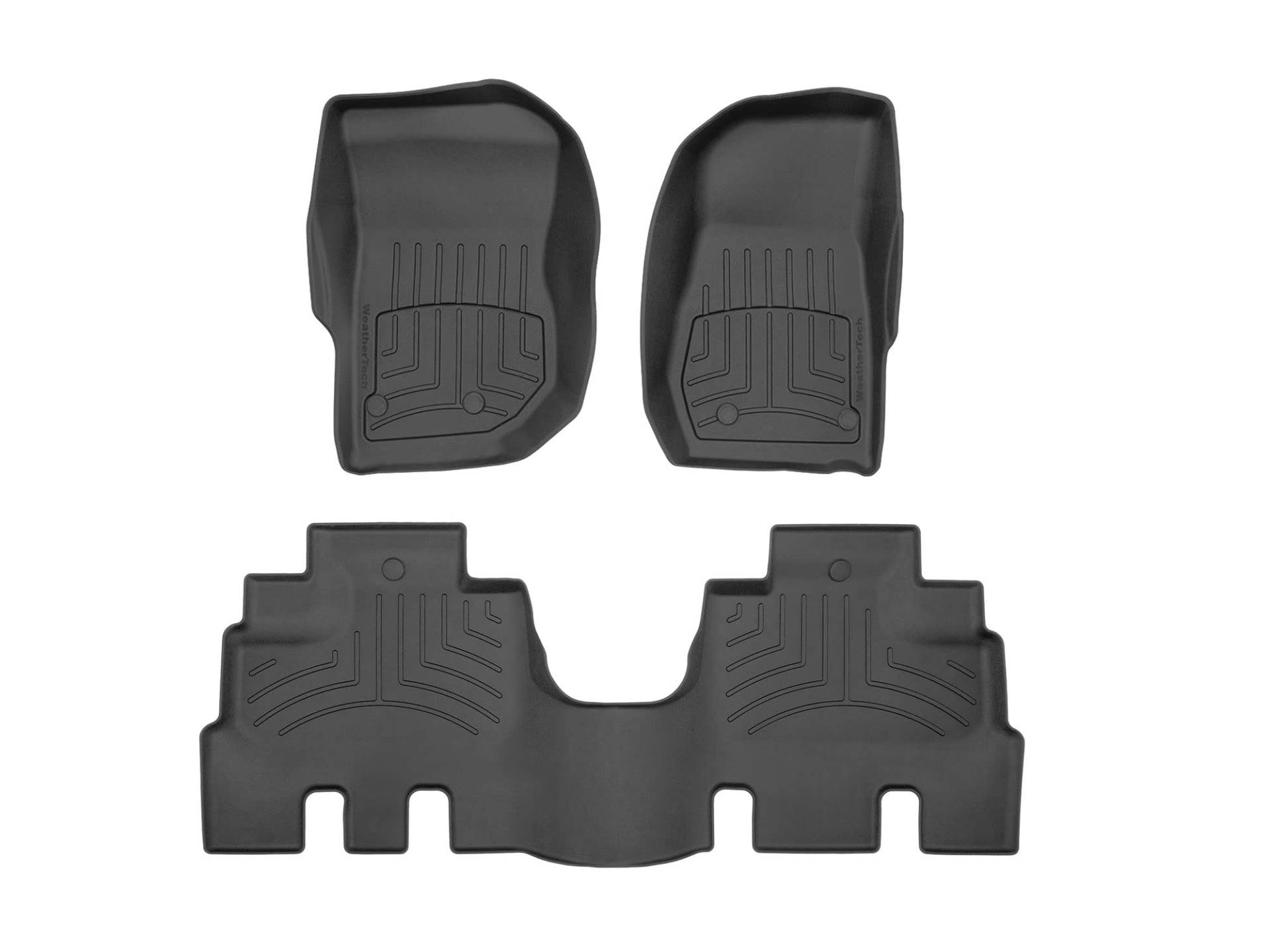 Weathertech Passgenaue Auto Fußmatten HP kompatibel mit Jeep Wrangler Unlimited 4-Door JK 2014-22 | Schwarz | 1. und 2. Reihe von WeatherTech