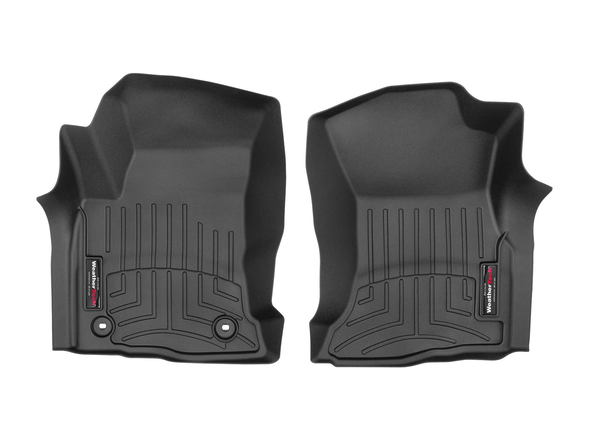 WeatherTech Passgenaue Auto Fußmatten Kompatibel mit Hilux 8. Gen (Details) 2016-22 | Schwarz|1. Reihe von WeatherTech