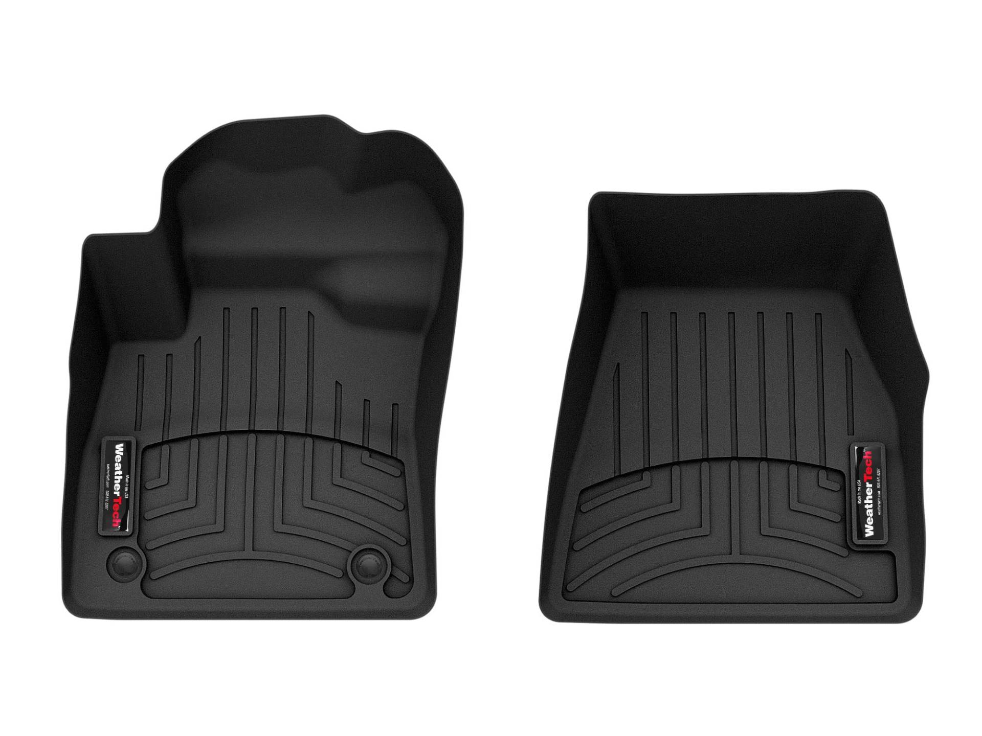 Weathertech Passgenaue Auto Fußmatten Kompatibel mit Volvo C40 Recharge 2021-22 | Schwarz|1. Reihe von WeatherTech