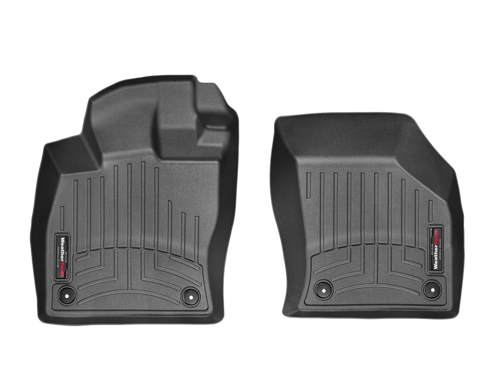 Passgenaue Fußmatten gummimatten passend für: Audi A3 / S3 / RS3 Cabriolet 8V 2012-19|Schwarz|1. Reihe Weathertech FloorLiner von WeatherTech