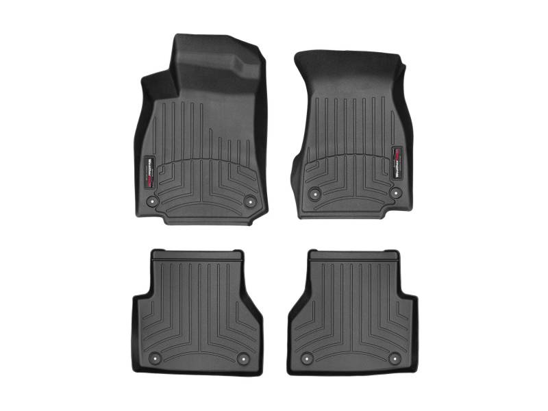 Passgenaue Fußmatten gummimatten passend für: Audi A6 C8 Limousine 2019-19|Schwarz|1. und 2. Reihe Weathertech FloorLiner von WeatherTech