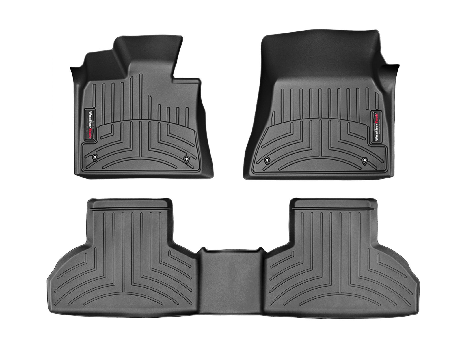 Passgenaue Fußmatten gummimatten passend für: BMW X5 M F85 2014-18|Schwarz|1. und 2. Reihe Weathertech FloorLiner von WeatherTech