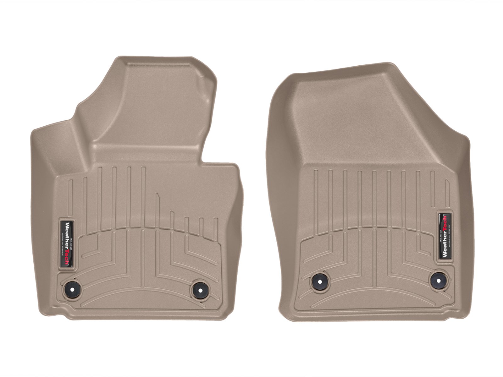Passgenaue Fußmatten gummimatten passend für: Volkswagen Caddy/Caddy Maxi 2010-19|Beige|1. Reihe Weathertech FloorLiner von WeatherTech