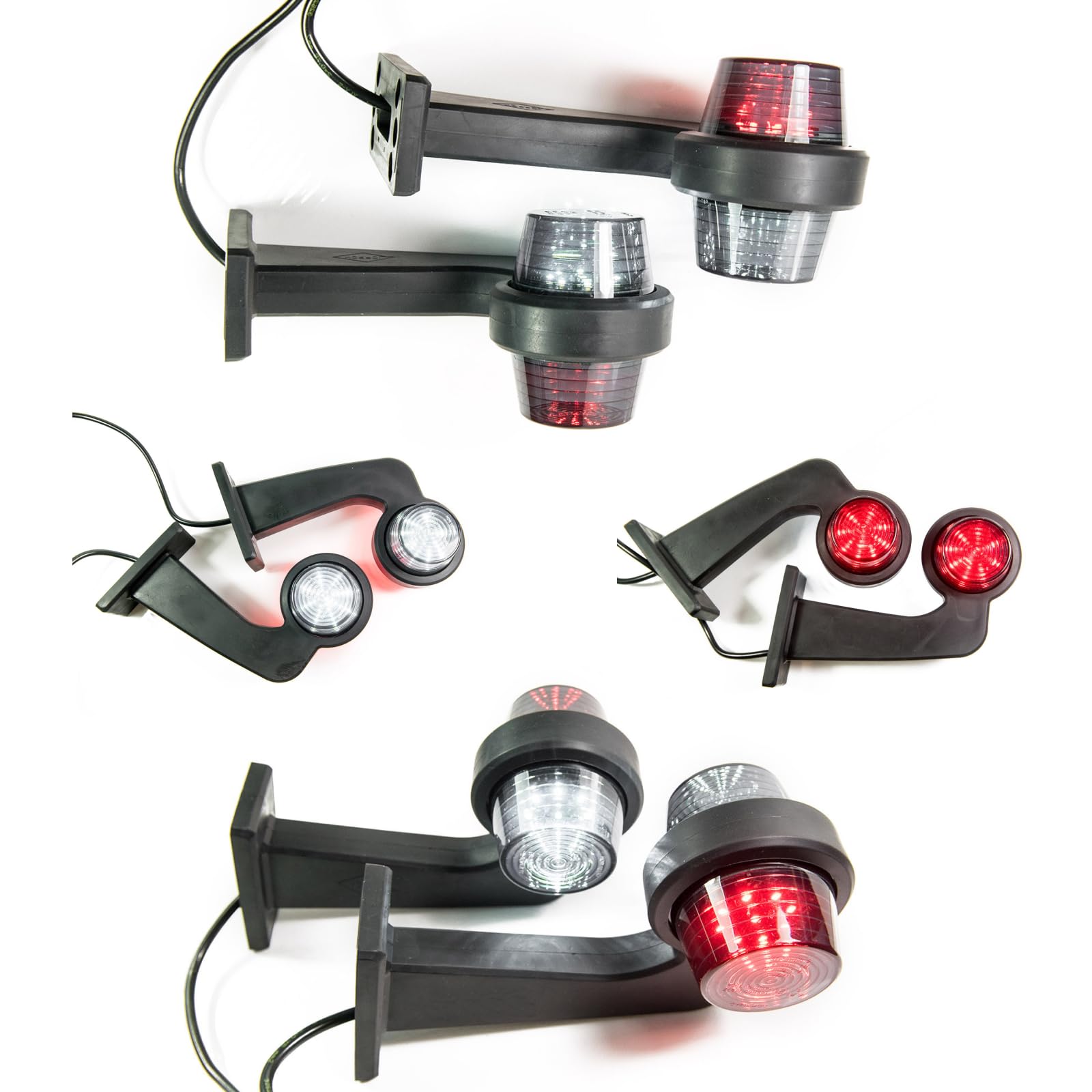 2 x LED Gummi Begrenzungsleuchte Seitenleuchte 12V 24V mit Old School STYLE DARK Graphite Positionsleuchte Auto LKW PKW Wohnwagen KFZ Lampe Leuchte Licht Rot Weiß 2 x LED Gummi Begrenzungsleuchte Seitenleuchte 12V 24V mit Old School STYLE DARK Graphite Positionsleuchte Auto LKW PKW Wohnwagen KFZ Lampe Leuchte Licht Rot Weiß von Web Truck