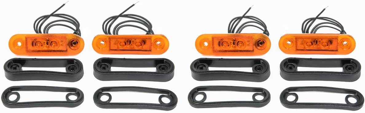 Begrenzungsleuchten Anhänger LED 12-24V - Begrenzung-Markierungsleuchte dünn - Orange Positionsleuchten LED - Sparset Positionsleuchte 4x Stück - Umrissleuchten für Autobus, LKW, PKW, Wohnwagen Begrenzungsleuchten Anhänger LED 12-24V - Begrenzung-Markierungsleuchte dünn - Orange Positionsleuchten LED - Sparset Positionsleuchte 4x Stück - Umrissleuchten für Autobus, LKW, PKW, Wohnwagen von Web Truck