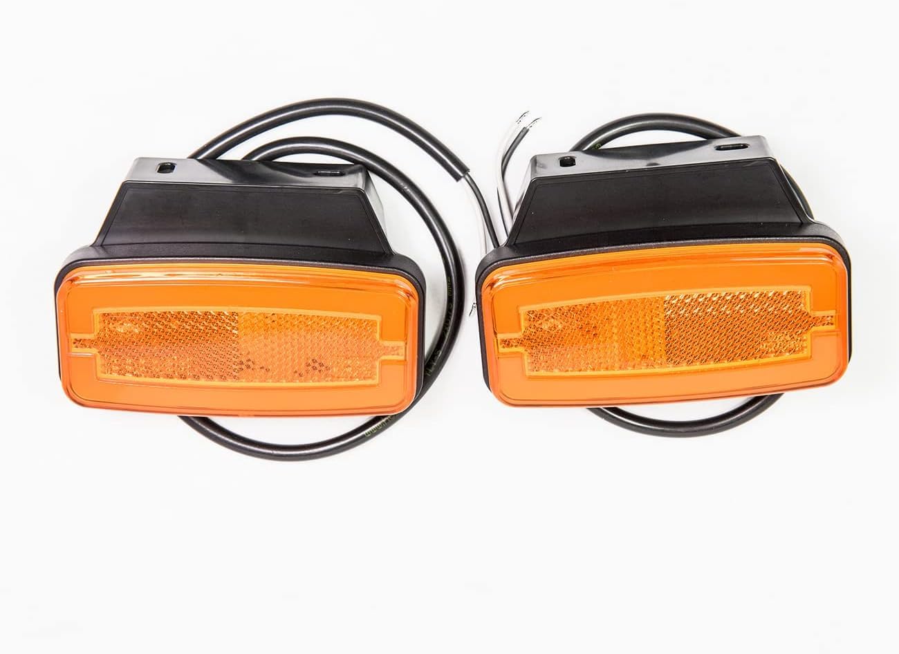 Begrenzungsleuchten Anhänger LED 12V 24V NEON - Begrenzung Markierungsleuchte - orangefarbene Positionsleuchten - Sparset Positionsleuchte 2 Stück - Umrissleuchten für Autobus, LKW, PKW, Wohnwagen von Web Truck