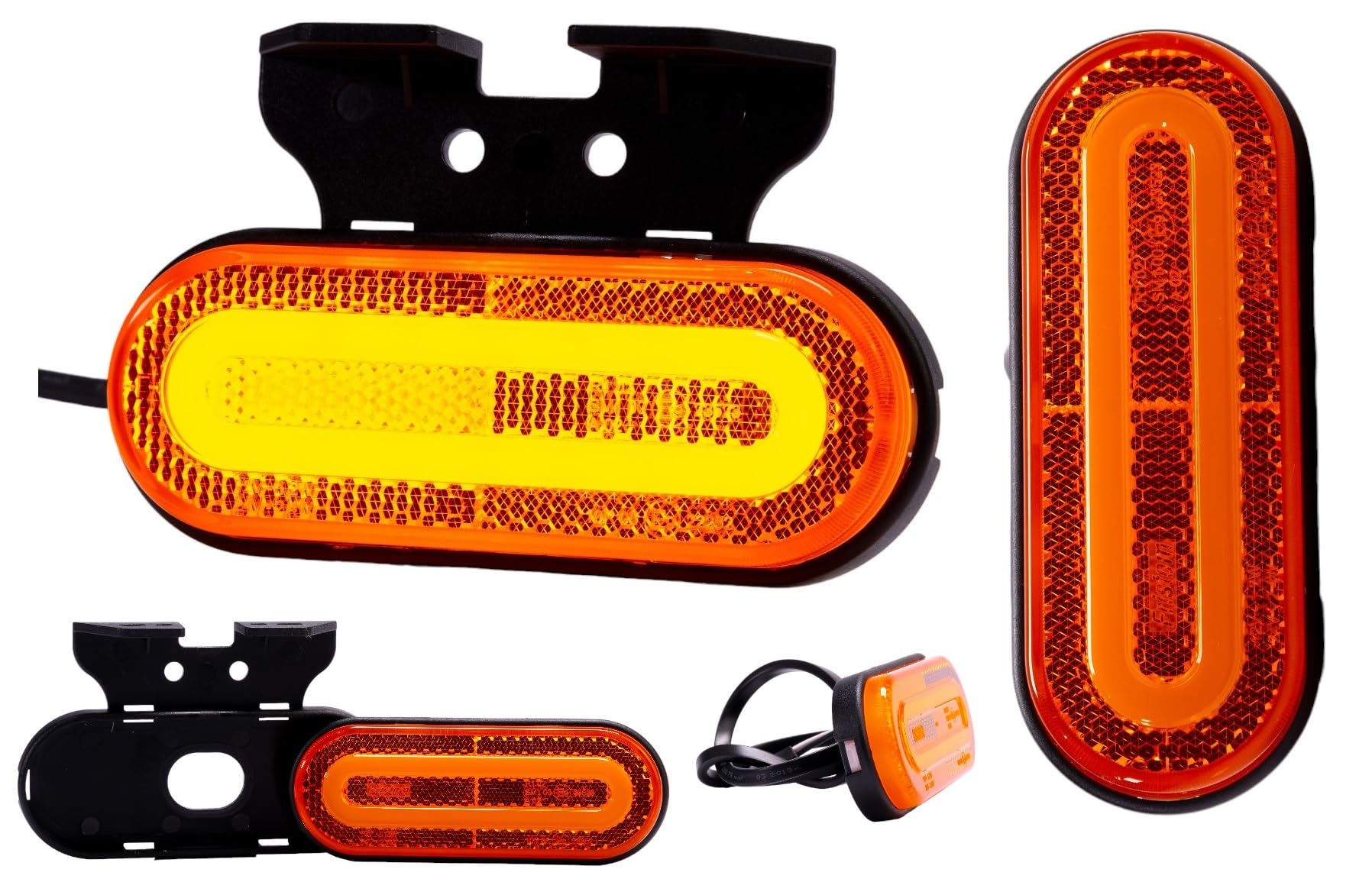 Web Truck 2 x LED-Seitenmarkierungsleuchte, Umrissleuchte flaches Orange Markierungslicht, 12 und 24 V, Positionslicht für Autos, LKWs, Anhänger, Wohnmobile und Wohnwagen Web Truck 2 x LED-Seitenmarkierungsleuchte, Umrissleuchte flaches Orange Markierungslicht, 12 und 24 V, Positionslicht für Autos, LKWs, Anhänger, Wohnmobile und Wohnwagen von Web Truck