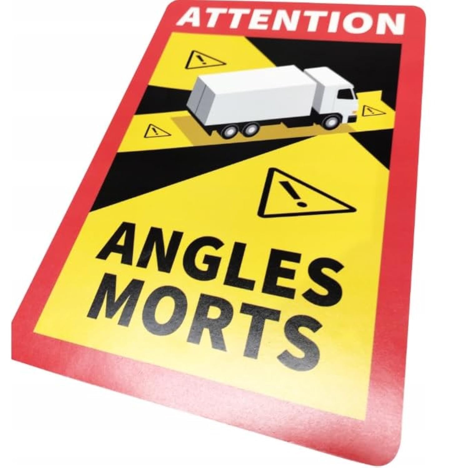 Web Truck 6 Stück Attention Angles Morts Magnetschilder 25 x 17 cm Magnet für LKW und Wohnwagen Warntafel Hinweiszeichen Schild Frankreich mit UV Schutz von Web Truck