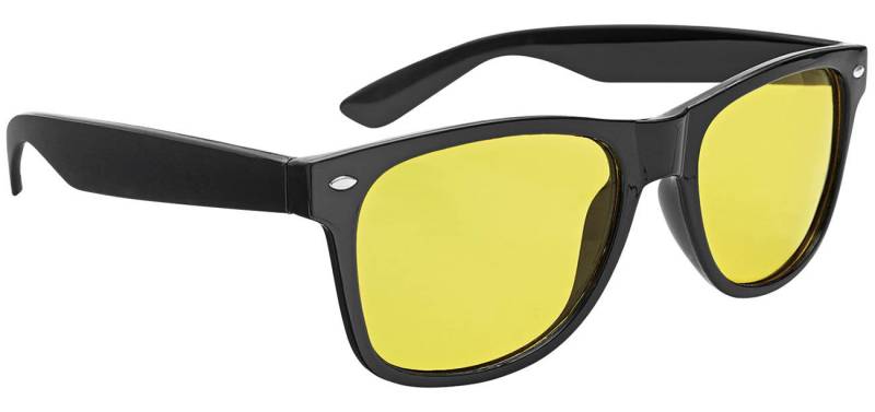 Wedo 27147099 Nachtsichtbrille für Autofahrer, getönte polarisierende Gläser, gemäß ISO Norm, Hülle und Gebrauchsanleitung, schwarz/gelb von WEDO