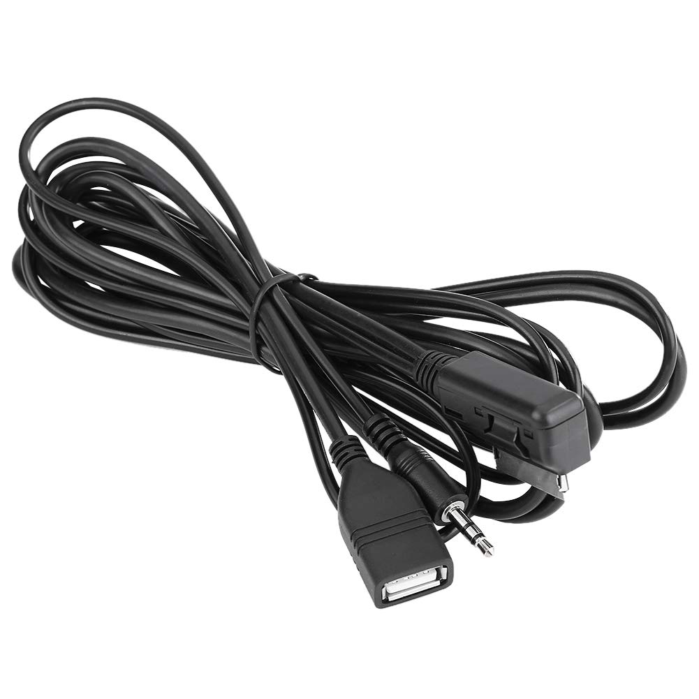 AUX-USB-Kabel, Auto-Audio-Schnittstelle, USB-3,5-mm-Stecker, Originalstandard für Auto-Ersatz für Mercedes Benz C63 E200l CLS E S ML von Weikeya