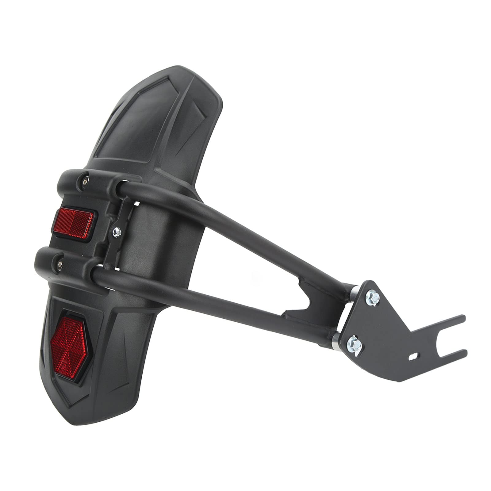 Motorrad-Hinterreifenabdeckung, Motorrad-Hinterradschutzblech schwarz mit Reflektor für Upgrade von Weikeya