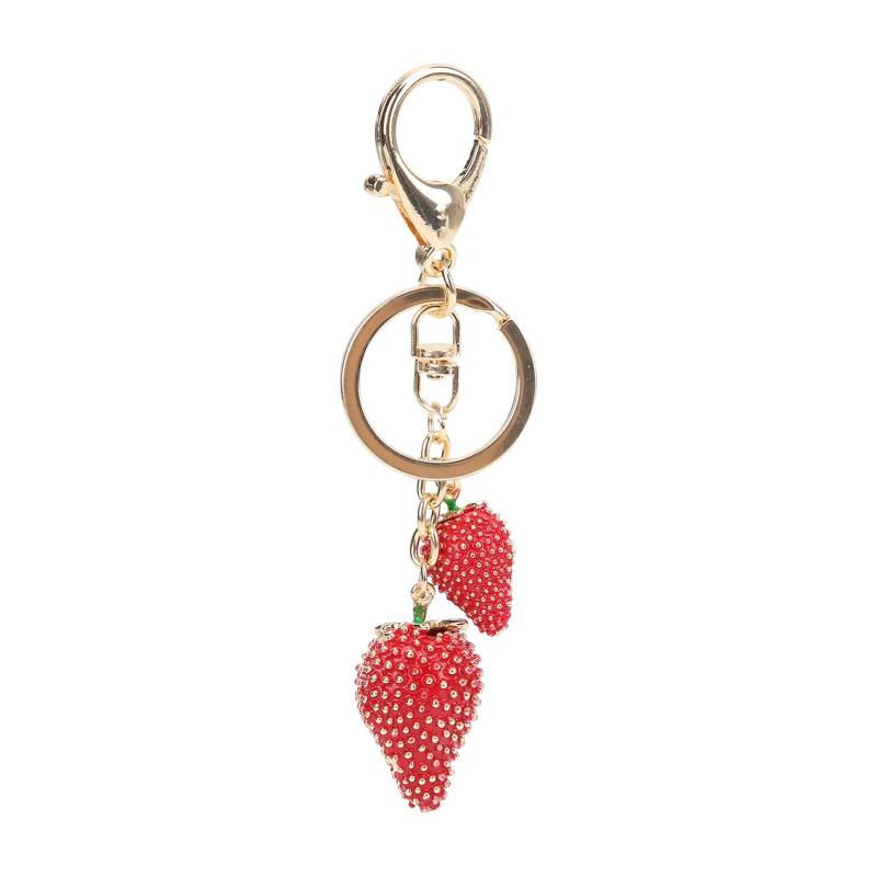 Weikeya Schlüsselanhänger, unverzichtbare und Elegante Dekoration, Geschenkdekoration, Modeaccessoire, realistisches Erdbeer-Schlüsselanhänger-Design für Auto-Schlüsselanhänger, Rucksack-Anhänger von Weikeya