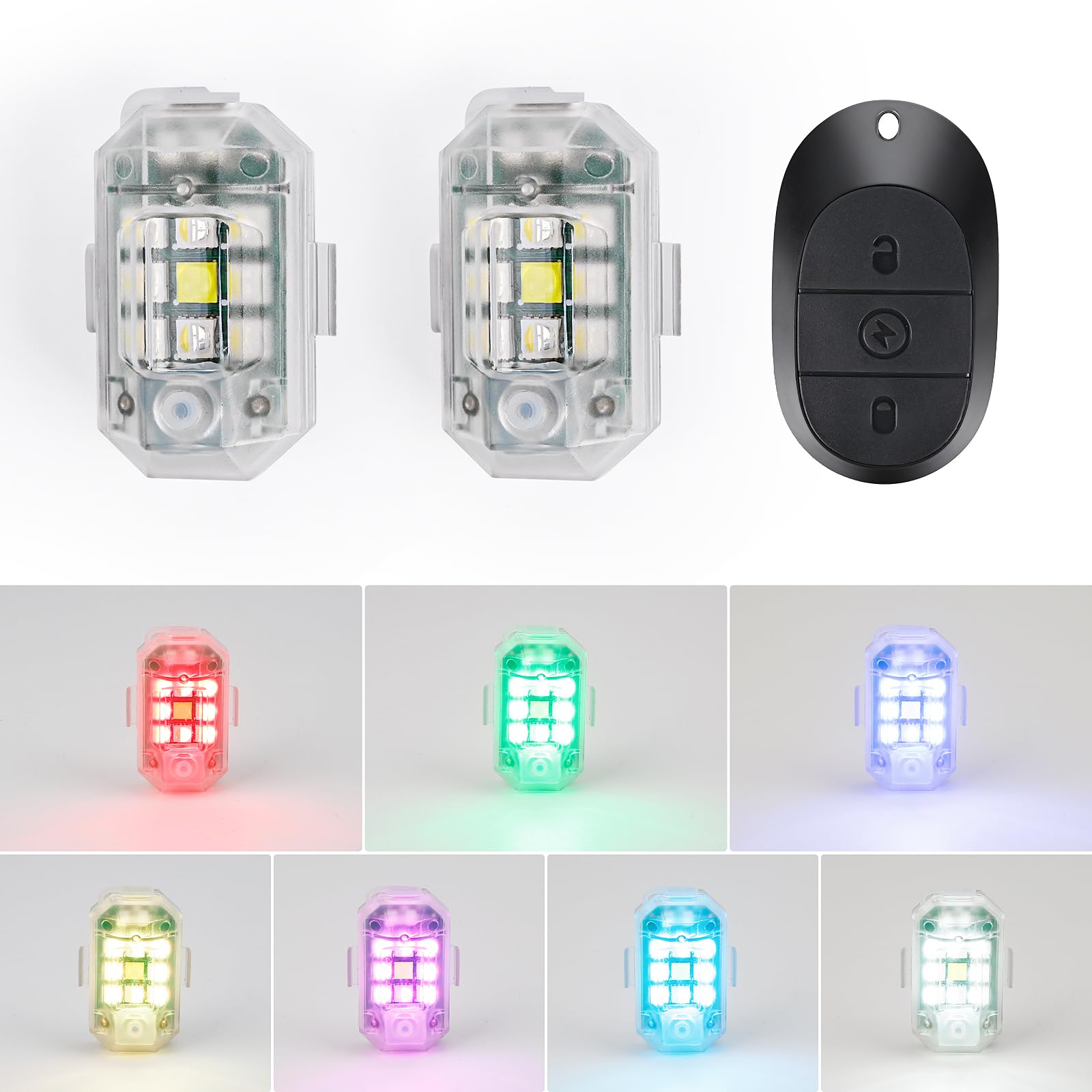 Weinsamkeit Strobe Drone Light,7 Farben LED Drohne Blitzlicht mit Fernbedienung Drone Blitzlicht USB Aufladung Drohnen-Antikollisionslichter LED Flugzeug Blitzlicht für Motorrad RC-Auto RC-Boot Drohne Weinsamkeit Strobe Drone Light,7 Farben LED Drohne Blitzlicht mit Fernbedienung Drone Blitzlicht USB Aufladung Drohnen-Antikollisionslichter LED Flugzeug Blitzlicht für Motorrad RC-Auto RC-Boot Drohne von Weinsamkeit