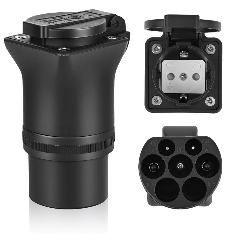 Weinsamkeit Typ2 zu Schuko Adapter, Typ2 16A EV Ladegerät oder Typ2 Ladestation Adapter, Typ2 Entladegerät für Elektrofahrräder, Scooter, Elektrorollstühle von Weinsamkeit