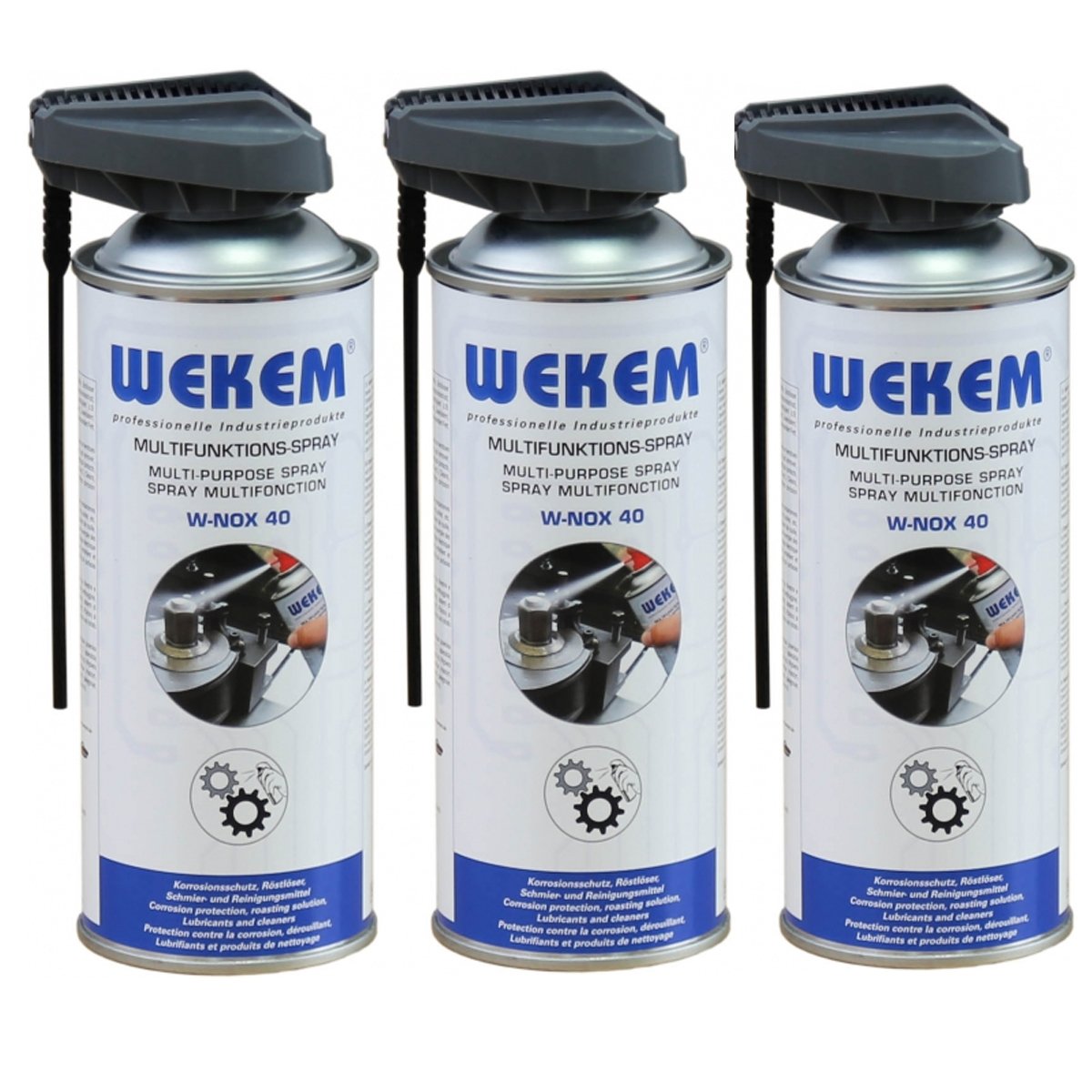 3x 400ml Wekem Multifunktions-Spray WS40 von Wekem