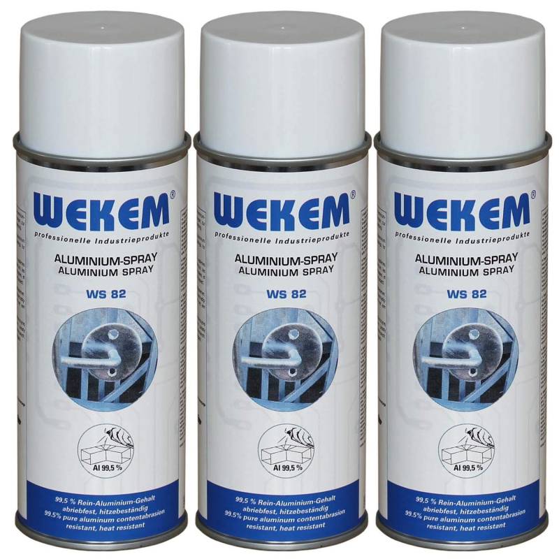 Wekem 3er Sparpack 400ml Aluminium-Spray WS82 von Wekem