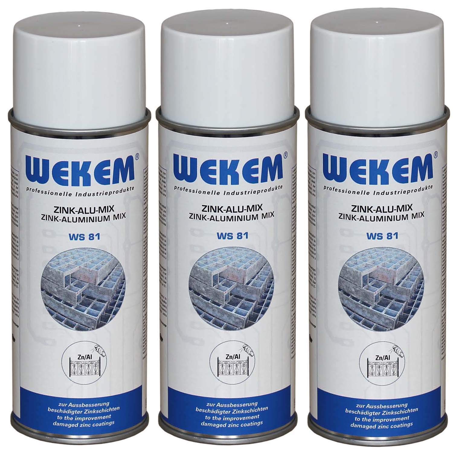 Wekem 3er Sparpack 400ml Zink-Alu-Mix WS81 von Wekem