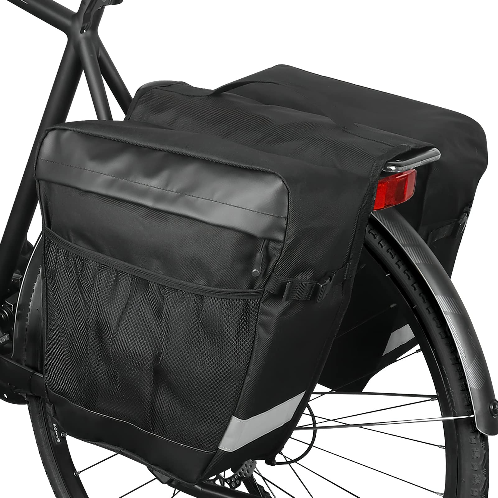 Welltop Fahrradtaschen für Gepäckträger, 28L Fahradtaschen hinten gepäckträger, Wasserdicht Satteltaschen Fahrrad, Packtaschen Fahrrad mit Griff, Reflektierender Streifen Welltop Fahrradtaschen für Gepäckträger, 28L Fahradtaschen hinten gepäckträger, Wasserdicht Satteltaschen Fahrrad, Packtaschen Fahrrad mit Griff, Reflektierender Streifen von Welltop