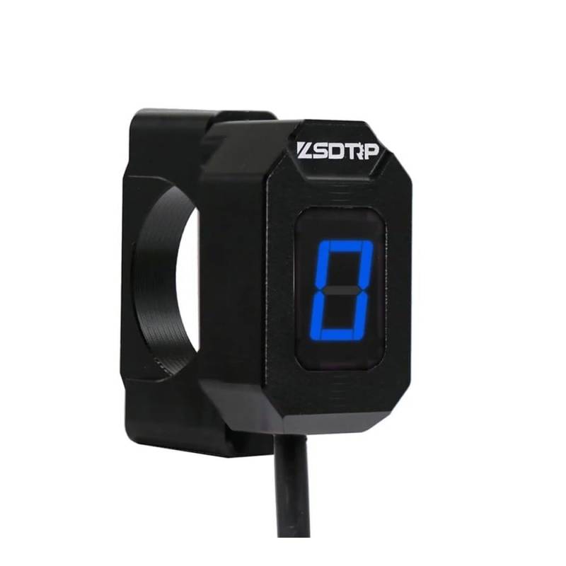 Wenqu Für Universal Motorrad 6 Geschwindigkeit Digital Getriebe Anzeige Display Schalthebel Magnet Getriebe Anzeige Halter Digitale Ganganzeige(Blue Set) von Wenqu