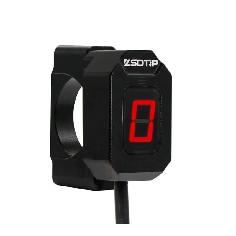 Wenqu Für Universal Motorrad 6 Geschwindigkeit Digital Getriebe Anzeige Display Schalthebel Magnet Getriebe Anzeige Halter Digitale Ganganzeige(Red Set) von Wenqu