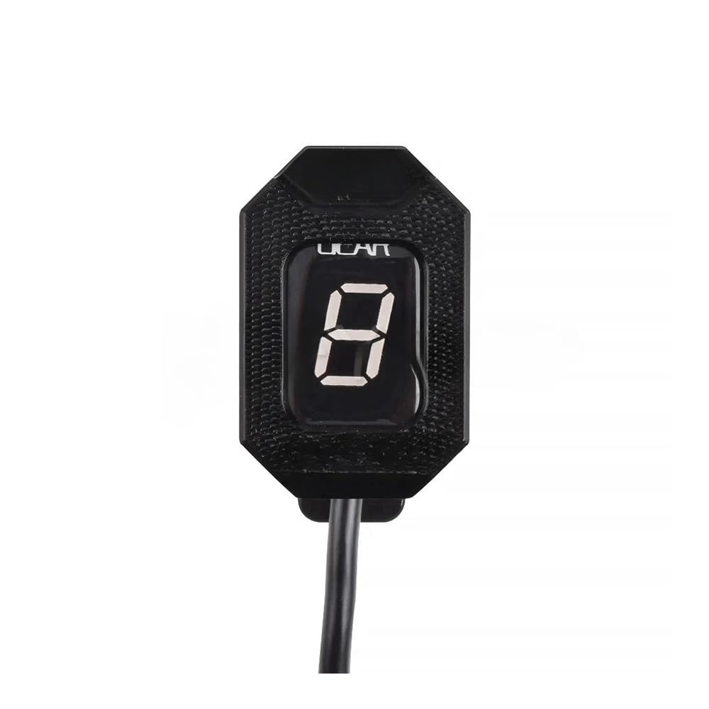Wenqu Für WR125R/X 2009-2014 Für YZF-R15 2008-2019 Motorrad 1-6 Level Getriebe Anzeige Digitale Getriebe Meter Digitale Ganganzeige(Fixed Ring Green) von Wenqu