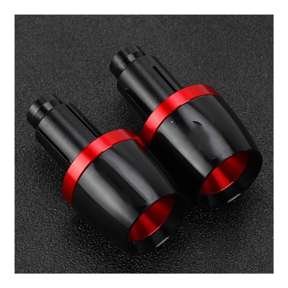 Wenqu Für YZF Für R1 Für YZFR3 Für YZF Für R6 Für YZF Für R7 Motorradzubehör Lenkergriffe Enden Lenkerkappe Ende Lenkergewichte(Red with Logo) von Wenqu