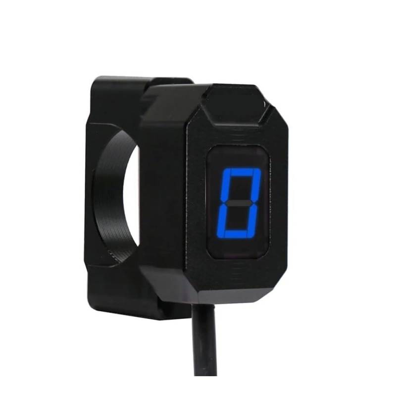 Wenqu Universal Motorrad 6 Geschwindigkeit Digital Getriebe Anzeige Display Schalthebel Magnet Getriebe Anzeige Halter Digitale Ganganzeige(Blue Set) von Wenqu