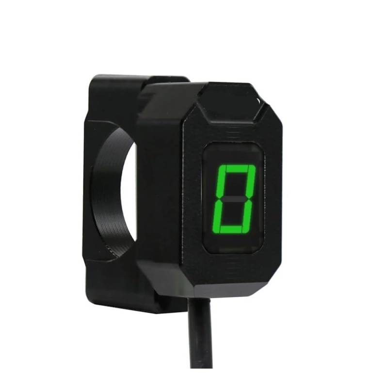 Wenqu Universal Motorrad 6 Geschwindigkeit Digital Getriebe Anzeige Display Schalthebel Magnet Getriebe Anzeige Halter Digitale Ganganzeige(Green Set) von Wenqu