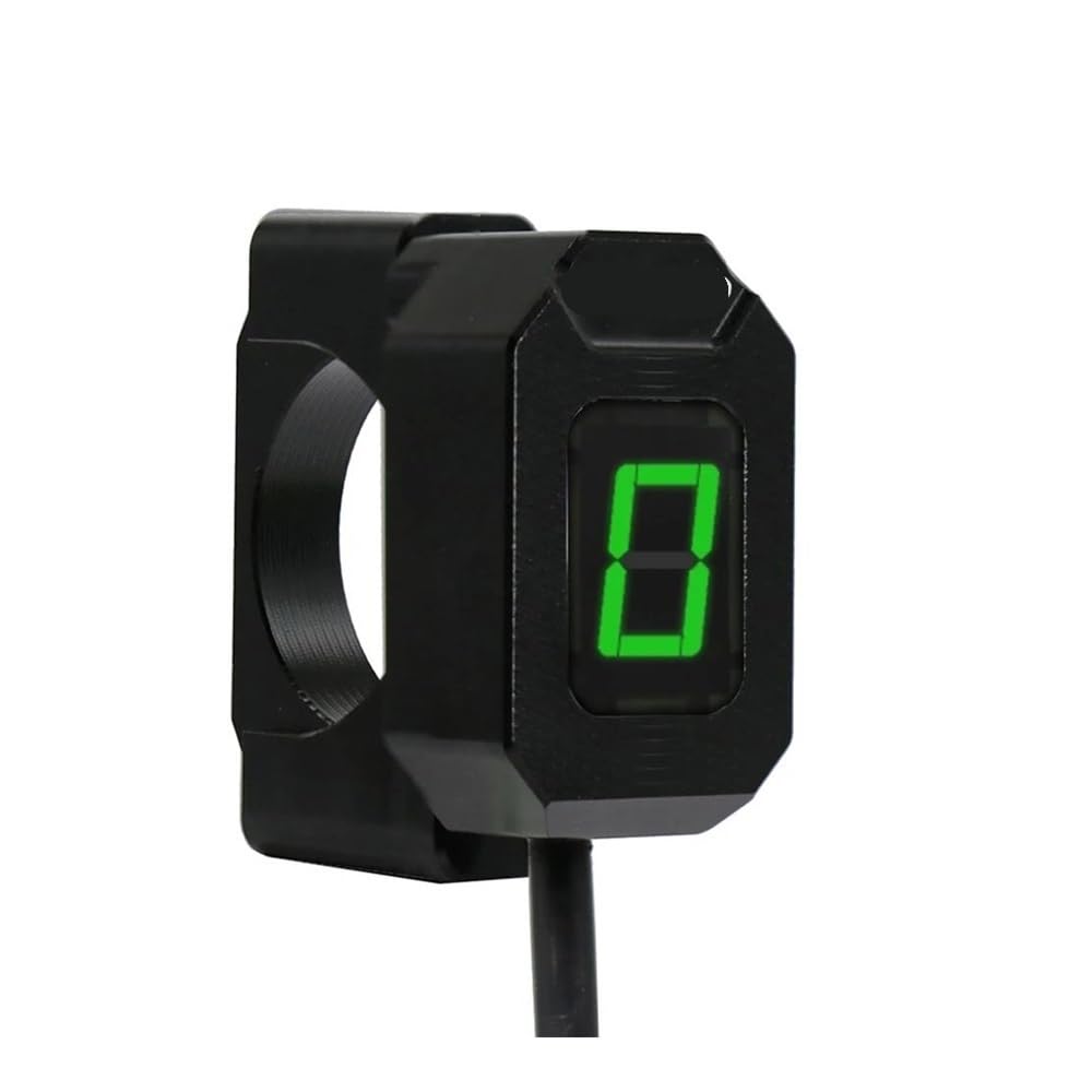 Wenqu Universal Motorrad 6 Geschwindigkeit Digital Getriebe Anzeige Display Schalthebel Magnet Getriebe Anzeige Halter Digitale Ganganzeige(Green Set) von Wenqu