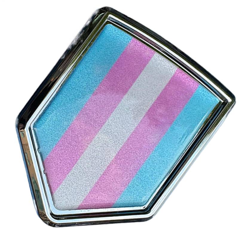 Weqizuerqi 3D-Auto-Aufkleber, 3D-Autoaufkleber – Auto-Fensteraufkleber mit Regenbogen-Flagge | Metall-Emblem-Abzeichen niedlich, Flaggendekorationen von Weqizuerqi
