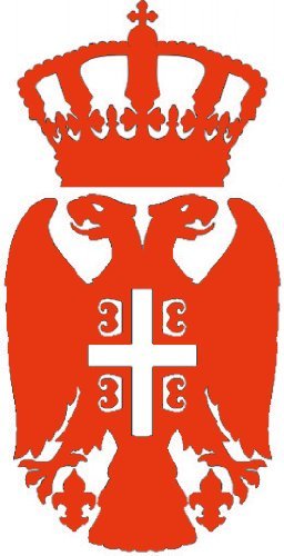 2X Auto Aufkleber Srbija Sticker Serbien Adler Serbia konturgeschnitten (ca. 11c6 cm, Rot) von Werbetechnik Sotirios Papoutsis